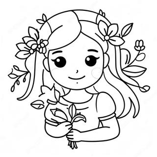 Flower Girl Coloring Pages