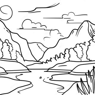 National Park Scenic Landscape Coloring Page 16110-12697