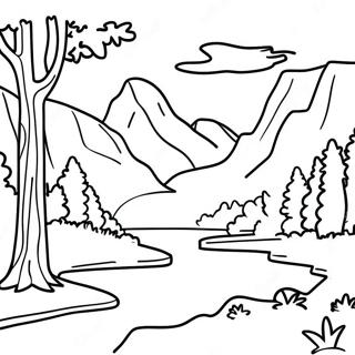 National Park Scenic Landscape Coloring Page 16110-12699