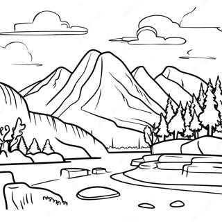 National Park Scenic Landscape Coloring Page 16110-12700