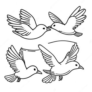 Migration Birds Flying Coloring Page 16190-12755