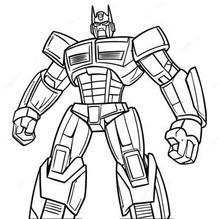 Optimus Prime Heroic Pose Coloring Page 161-131