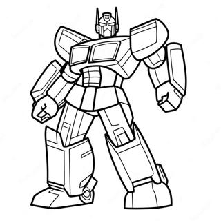 Optimus Prime Heroic Pose Coloring Page 161-132