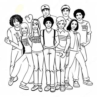 High School Musical Coloring Pages