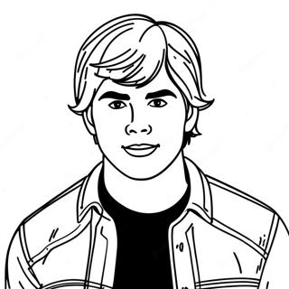 Troy Bolton Singing Coloring Page 16251-12805