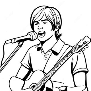 Troy Bolton Singing Coloring Page 16251-12806