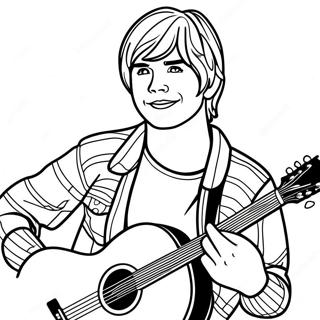 Troy Bolton Singing Coloring Page 16251-12807