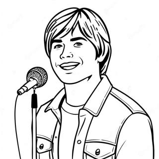 Troy Bolton Singing Coloring Page 16251-12808