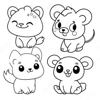 Sticker Coloring Page With Cute Animals 16290-12829