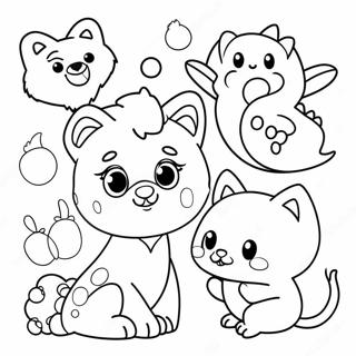 Sticker Coloring Page With Cute Animals 16290-12830