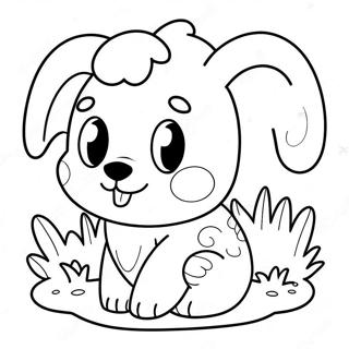 Sticker Coloring Page With Cute Animals 16290-12831