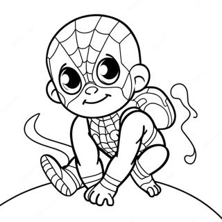 หน้าระบายสี Baby Spiderman 16300-12843