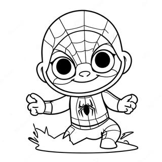 หน้าระบายสี Baby Spiderman 16300-12844