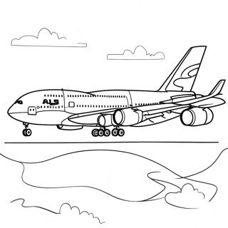 A380 Airplane Coloring Pages