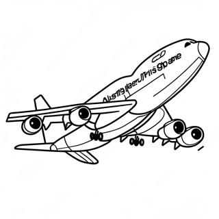 A380 Airplane Coloring Pages