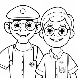 Blippi Und Meekah Ausmalbild 16320-12863