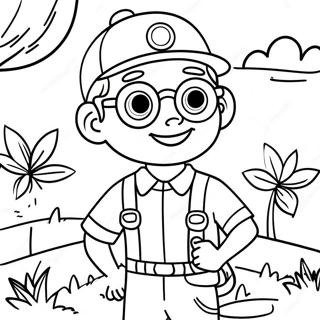 Abenteuerlicher Blippi Erkundet Die Natur Ausmalbild 16321-12865