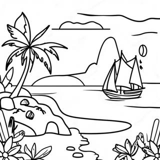 Island Paradise Coloring Page 16330-12869