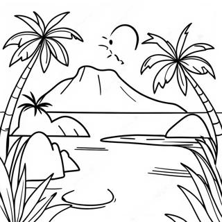 Island Paradise Coloring Page 16330-12871