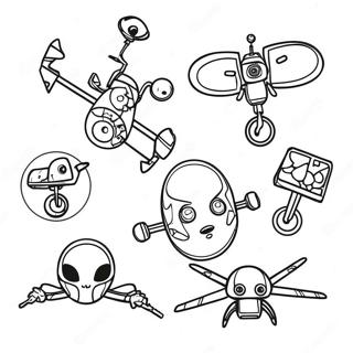 Murder Drones Characters Coloring Page 16361-12890