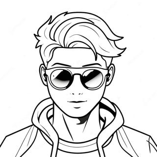 Full Body Anime Boy Coloring Pages