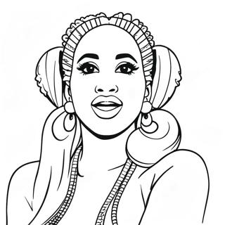 Cardi B Coloring Page 16420-12925