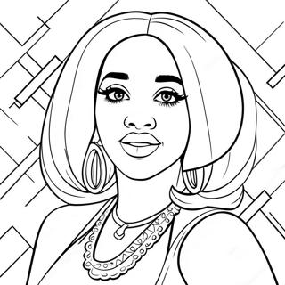 Cardi B Coloring Page 16420-12928