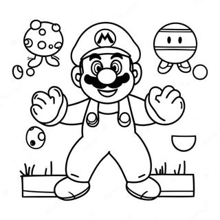 Mario Power Ups Coloring Pages