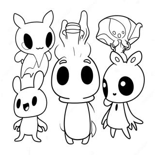 Pagina Da Colorare Dei Personaggi Incantevoli Di Hollow Knight 16451-12977