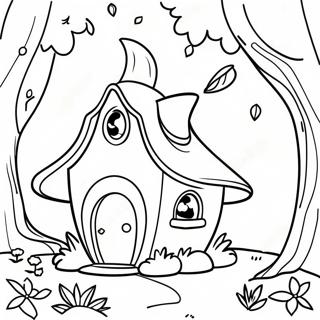 Enchanted Forest Fairy House Coloring Page 16460-12968