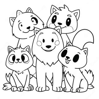 Wolfoo With Friends Coloring Page 16501-13019