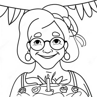 Happy Birthday Grandma Coloring Page 16520-13027