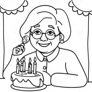 Happy Birthday Grandma Coloring Page 16520-13028