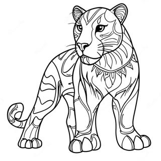 Black Panther Animal Coloring Page 16540-13039