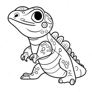 Cute Bearded Dragon Coloring Page 16551-13049