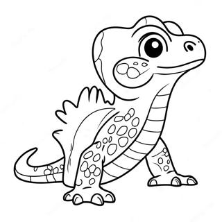 Cute Bearded Dragon Coloring Page 16551-13050