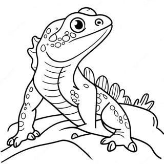 Cute Bearded Dragon Coloring Page 16551-13051