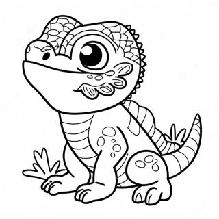 Cute Bearded Dragon Coloring Page 16551-13052