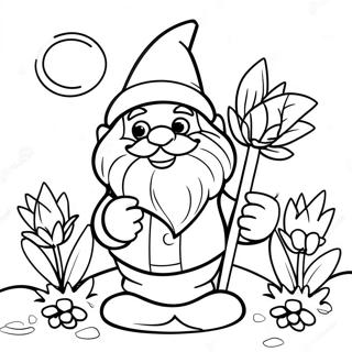 Garden Gnome Coloring Page 16560-13076