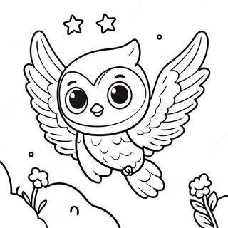 Owlette Flying In The Night Sky Coloring Page 16591-13096