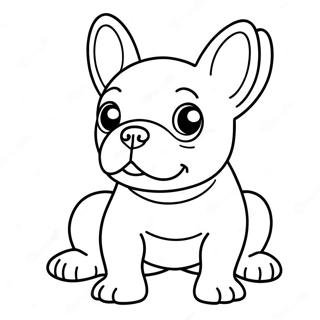 Cute French Bulldog Puppy Coloring Page 1661-1330