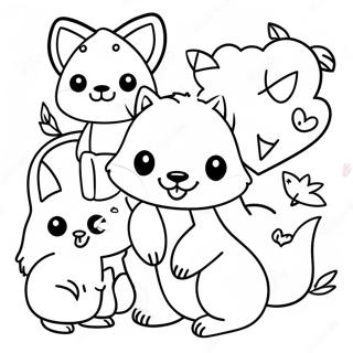 Cute Woodland Creatures Coloring Page 16641-13125