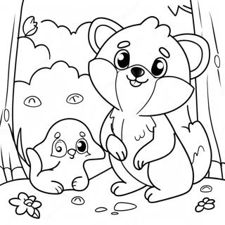 Cute Woodland Creatures Coloring Page 16641-13126