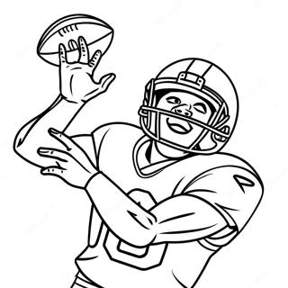 Ja Marr Chase Catching A Pass Coloring Page 16651-13130