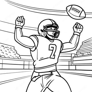 Ja Marr Chase Catching A Pass Coloring Page 16651-13132