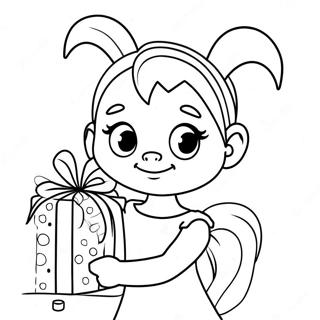 Schattige Cindy Lou Who Met Cadeaus Kleurplaat 16661-13135