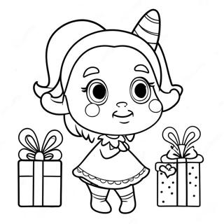 Cute Cindy Lou Who With Gifts Coloring Page 16661-13136