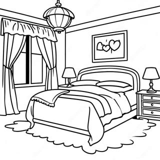 Realistic Bedroom Coloring Pages