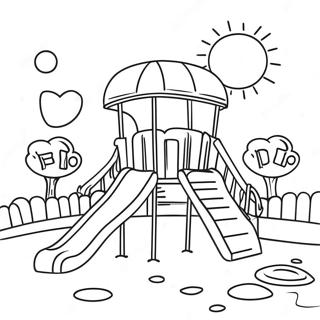 Sunny Day Playground Coloring Page 1671-1349