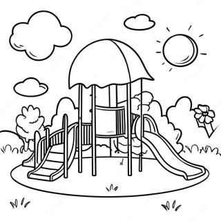 Sunny Day Playground Coloring Page 1671-1350